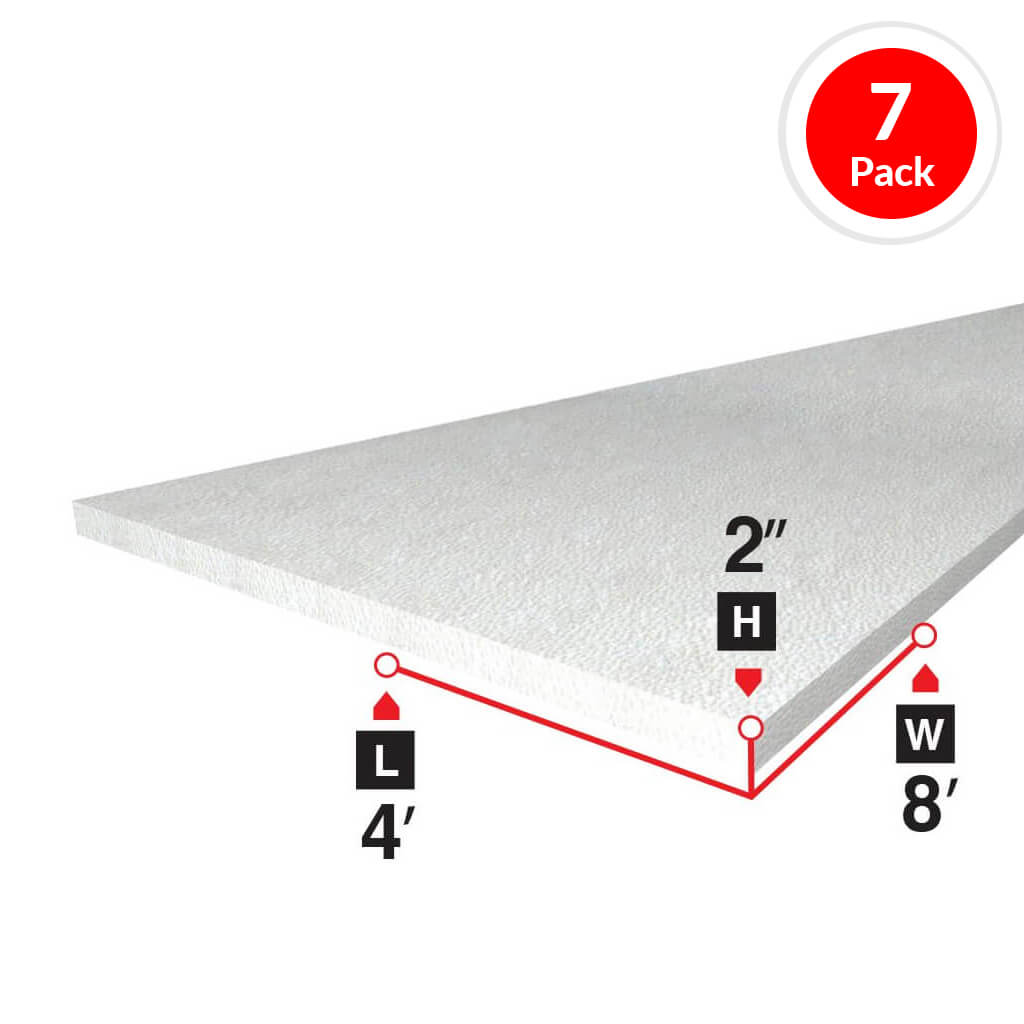 Amvic Envirosheet EN12S20004 2 in. x 4 ft. x 8 ft. Type-1 EPS Rigid Foam Board Insulation (7-Piece)