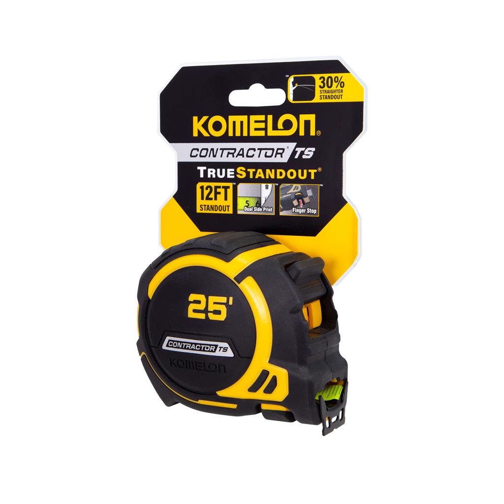 Komelon Contractor TS 25ft, 1-1/4in. wide blade Tape Measure