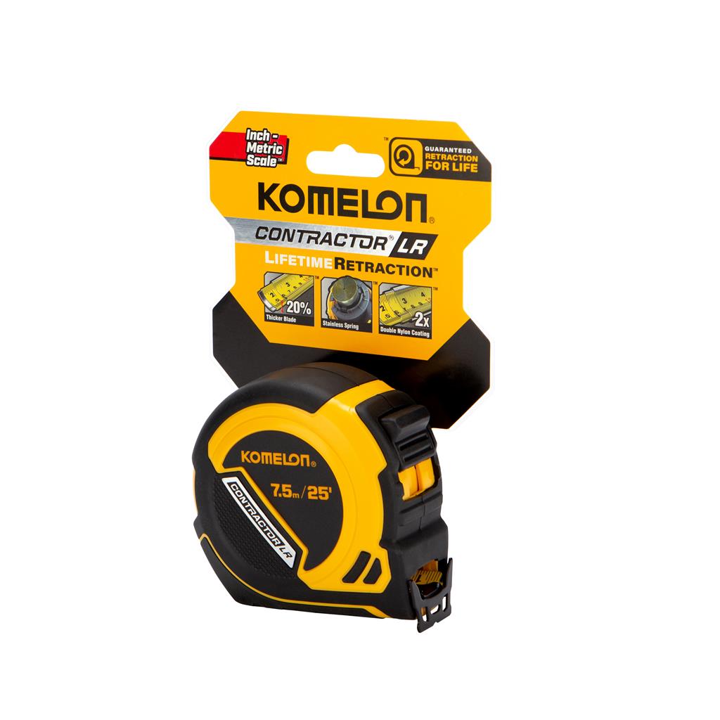 Komelon Lifetime Retraction Metric 25ft. Tape Measure