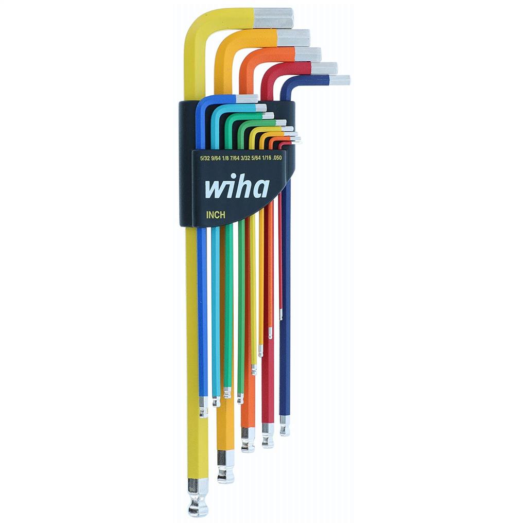 Wiha 66981 Imperial Ball End Colour Coded Hex L-Key Set (13-Piece)