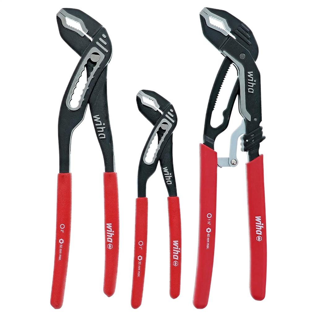 Wiha 34690 Classic Grip Adjustable Water Pump Pliers Set (3-Piece)