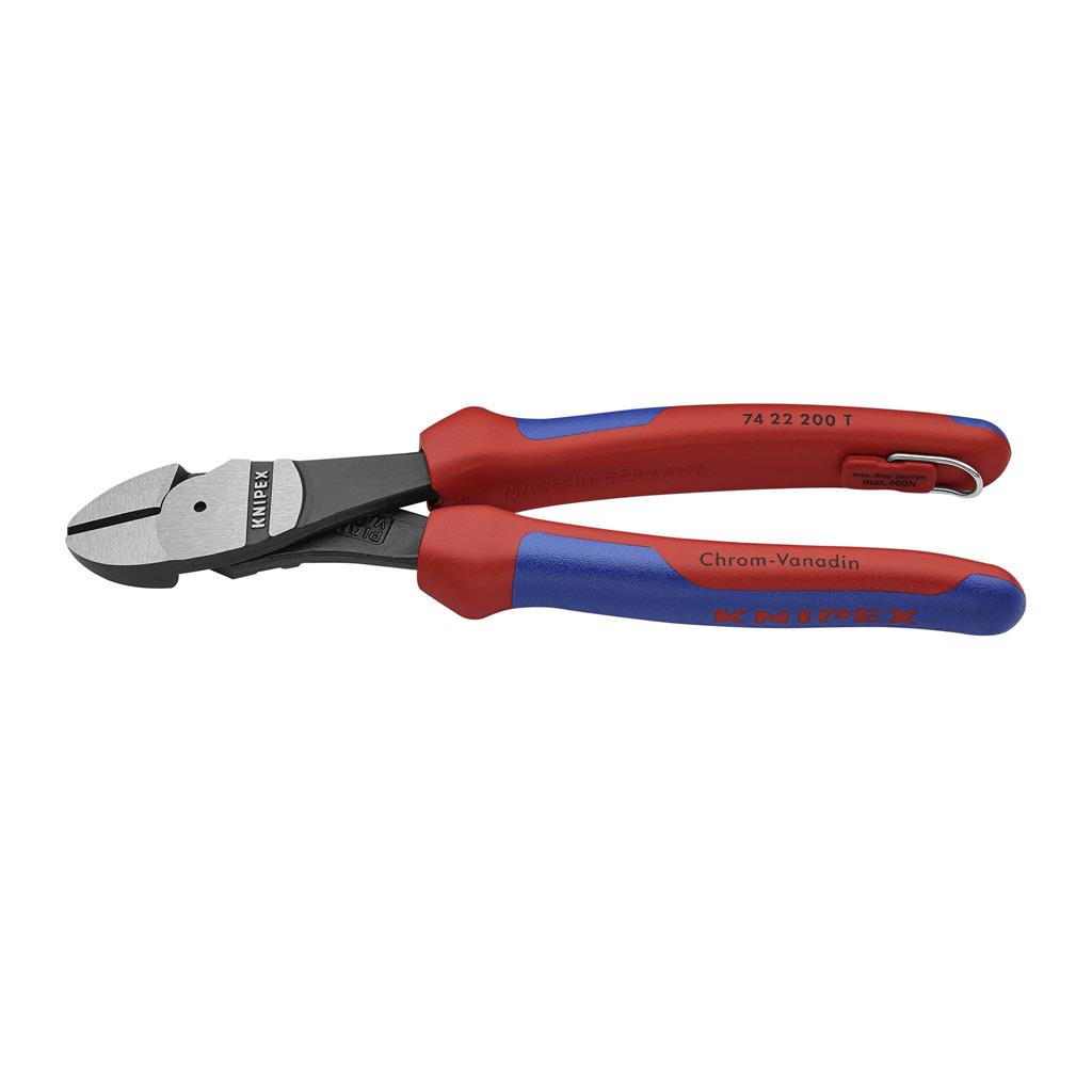 KNIPEX 74 22 200 T BKA HIGH LEVERAGE DIAGONAL CUTTER 8"