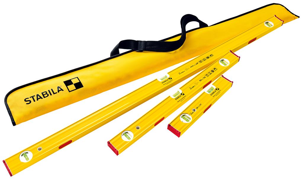 STABILA 29940 Proset MG Level Set 48", 24" & 12" w/ Carrying Case