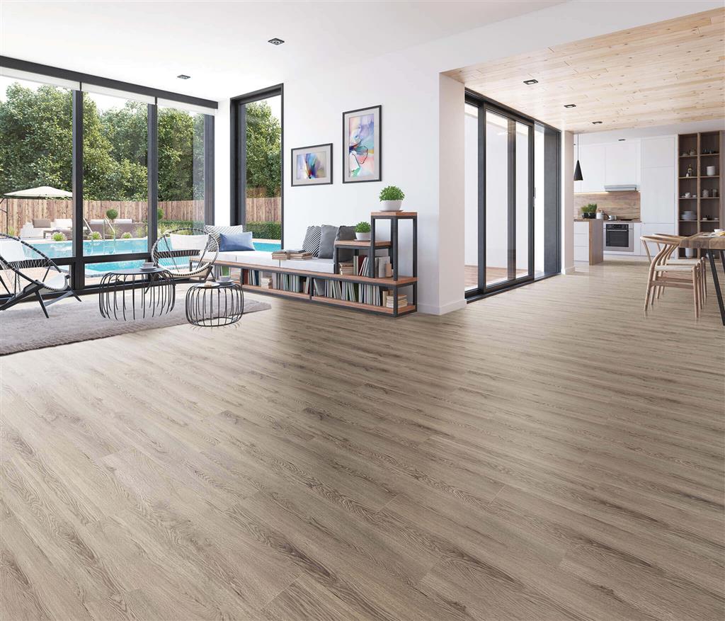 SyN Click-It Grey Stone Oak Extra Rigid Core Luxury Vinyl Flooring Plank