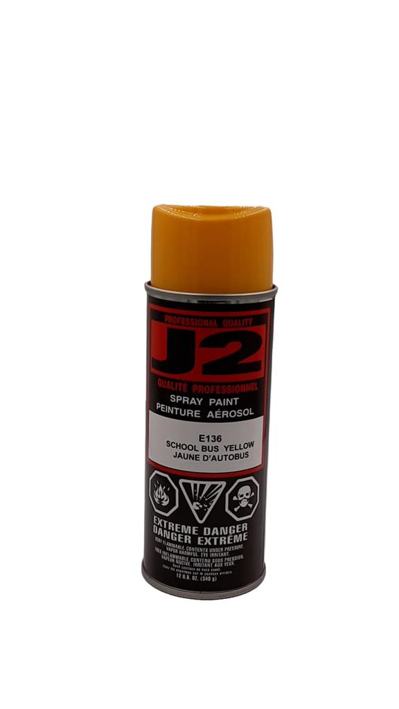 J2 E102 School Bus Yellow Alkyd Enamel Spray Paint 340g