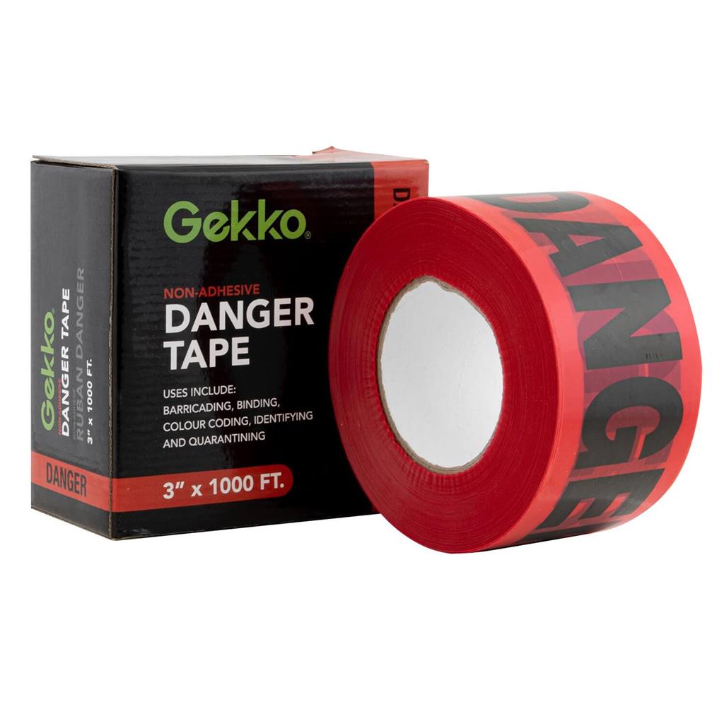 Gekko 3 in. x 1,000 ft. Red Danger Safety Tape