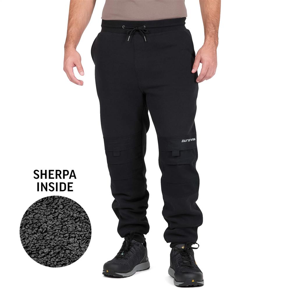 DuraDrive Sherpa Fleece Jogger Work Pants with Knee-Pad Pockets