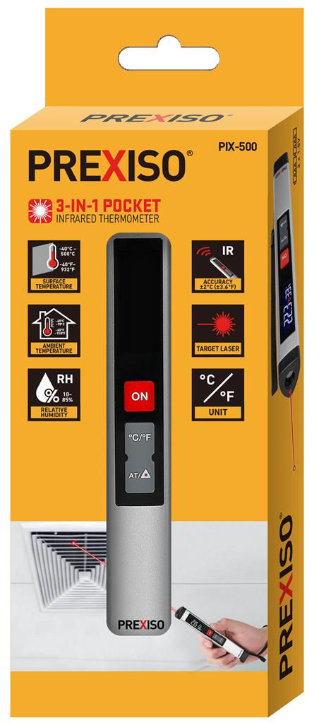 PREXISO PIX-500 3-IN-1 INFRARED POCKET THERMOMETER