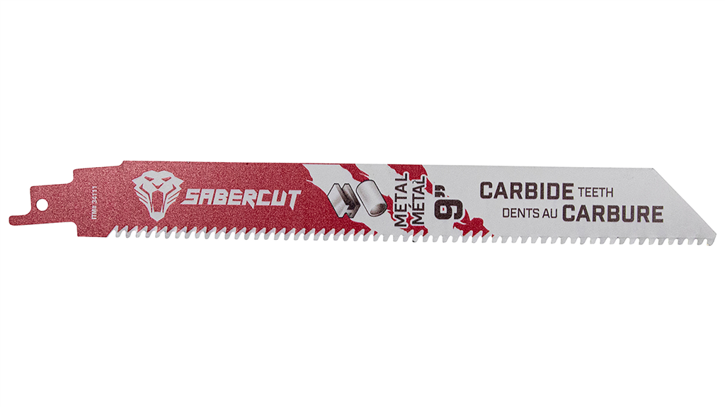 SABERCUT Red Label 9-inch Carbide Thick Metal Reciprocating Saw Blade 2-pack