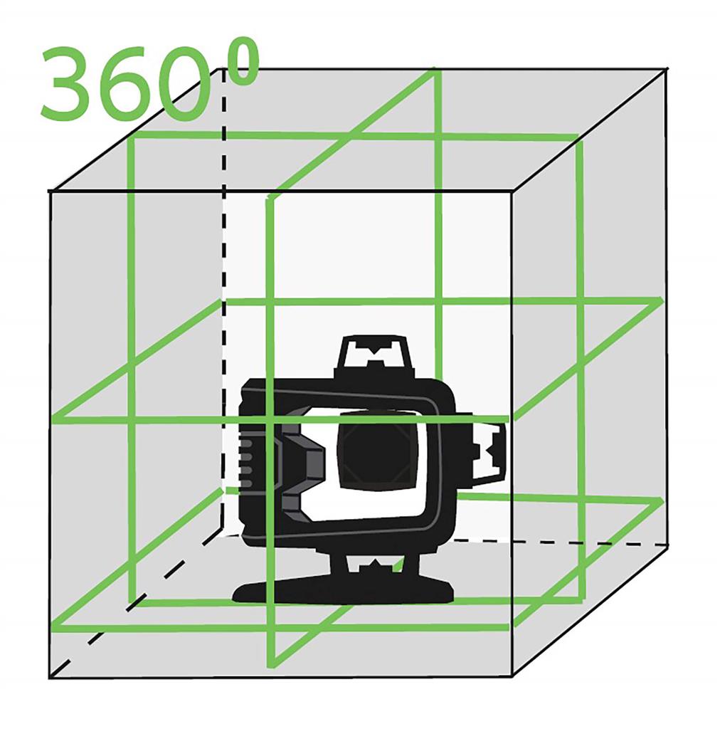 Kapro 884G Electronic Green 4D with Extra 360 Horizontal Ground Beam Laser