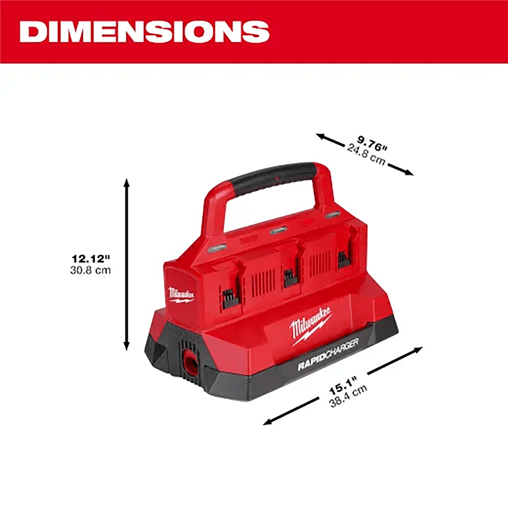 Milwaukee 48-59-1809 M18 Packout Six Bay Rapid Charger