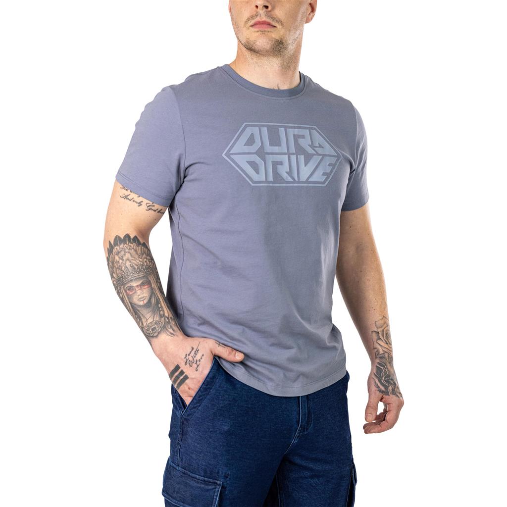 Duradrive 3D Diamond Print 100% Cotton Crew Neck T-Shirt