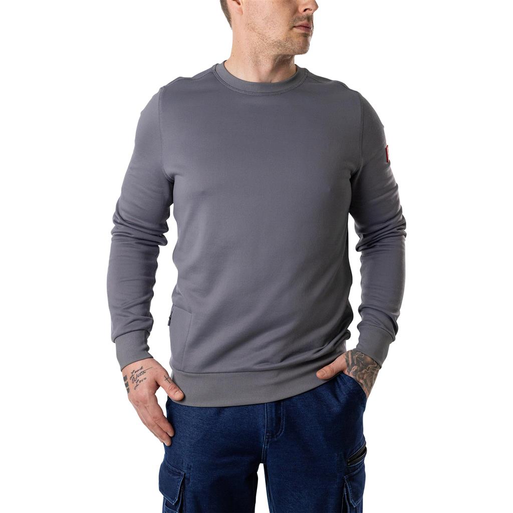 DuraDrive EDGE cotton-nylon stretch performance sweatshirt with a size zipper pocket