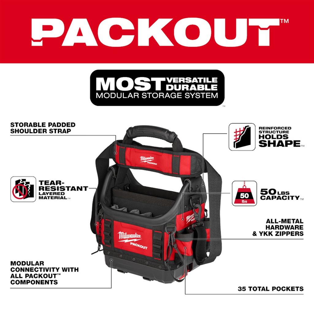 MILWAUKEE 48-22-8311 PACKOUT 10" Structured Tote