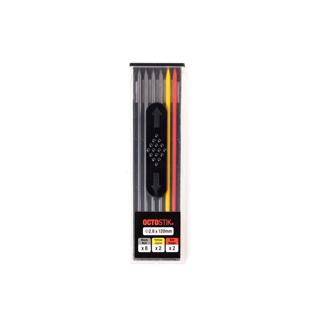  OCTOSTIK Dry Pencil Refill Red/Black/Yellow 2.8mm 12Pcs