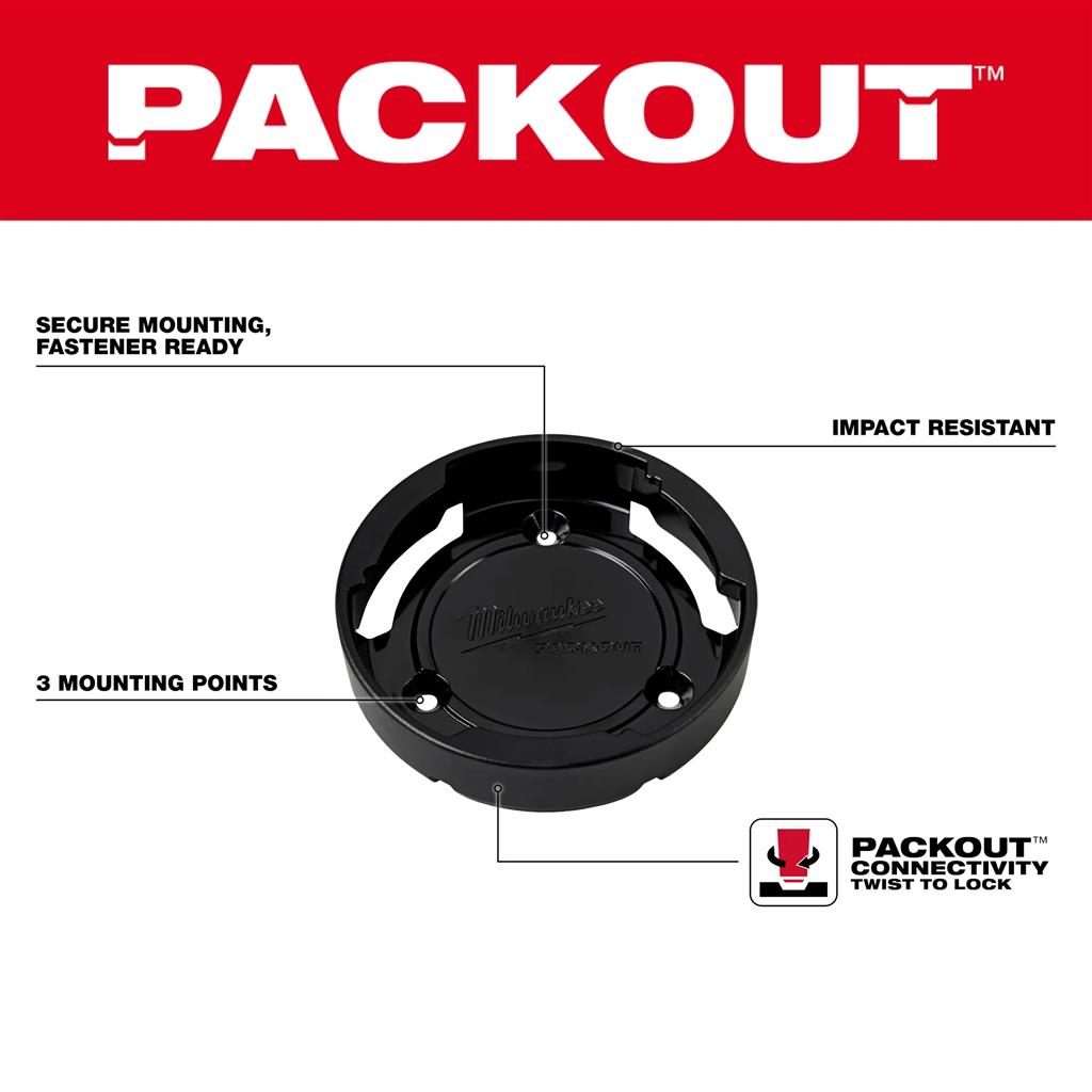 MILWAUKEE 48-22-8399 PACKOUT 3PC Packout Twist To Lock Mount