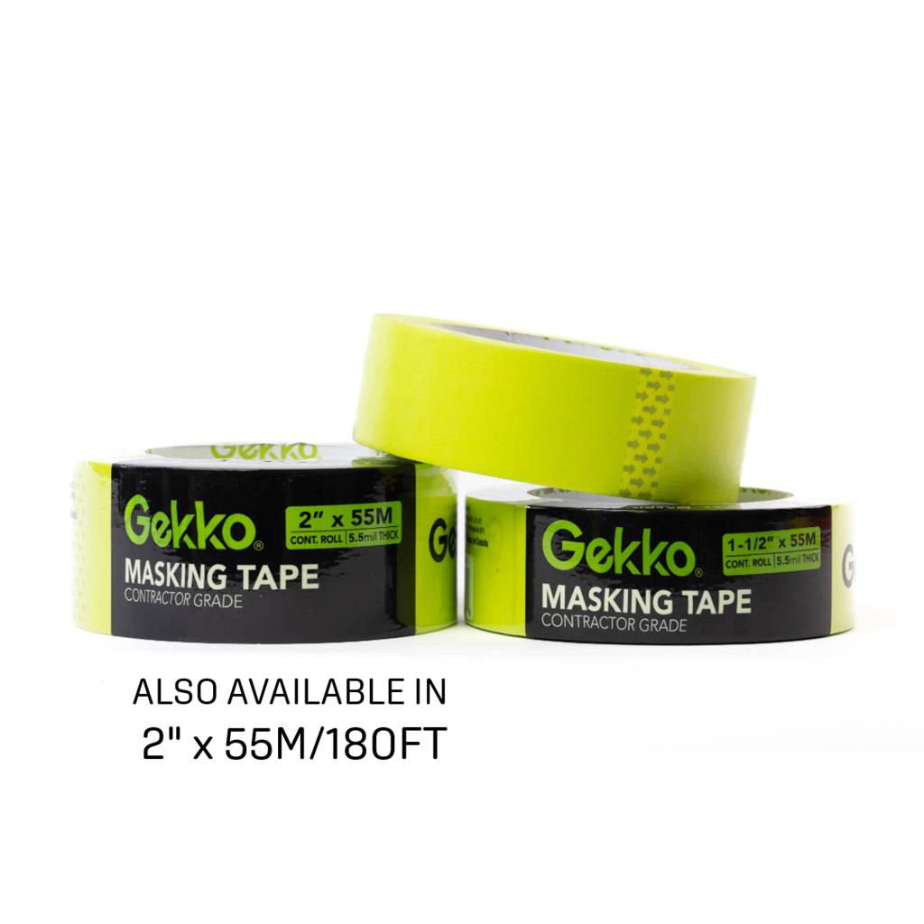 GEKKO 1-1/2 in. x 180 ft. UV Green Masking Painter's Tape