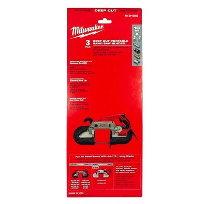 Milwaukee 48-39-0501 44-7/8 in. 10 TPI Thick Metal Band Saw Blade (3-Pack)