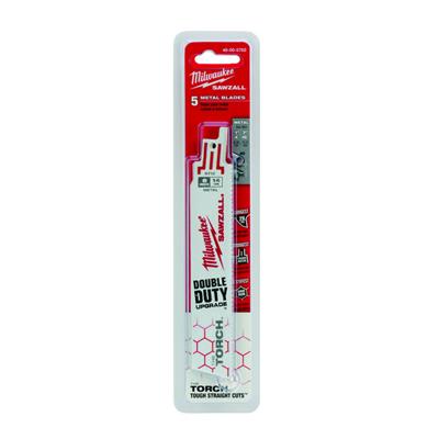 Milwaukee 48-00-5782 6 in. 14 TPI SAWZALL TORCH Metal Demolition Reciprocating Saw Blade (5-Pack)