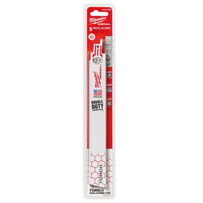 Milwaukee 48-00-5788 9 in. 18 TPI SAWZALL TORCH Metal Demolition Reciprocating Saw Blade (5-Pack)