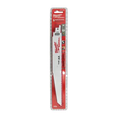 Milwaukee 48-00-5026 9 in. 5 TPI SAWZALL AX Nail Embedded Wood Reciprocating Saw Blade (5-Pack)