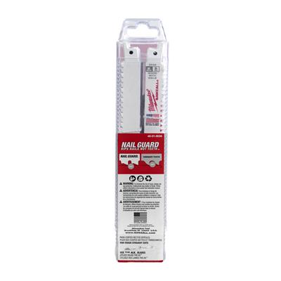Milwaukee 48-01-6036 9 in. 5 TPI SAWZALL Nail Embedded Wood Reciprocating Saw Blade (50-Pack)
