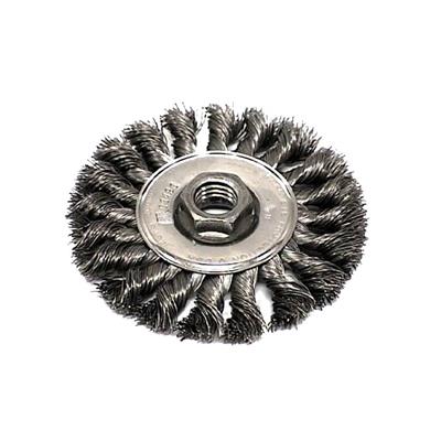 SAIT 06426 4 in. x 0.014 in. x 5/8-11 in. Twisted Knot and Crimped Wire Wheel