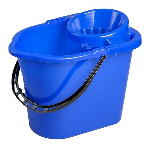 M2 PA-M1070 12 L Heavy Duty Plastic Mop Bucket with Cone Wringer