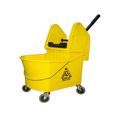 M2 40QT/37L Yellow Down Press Mop Bucket with Wringer