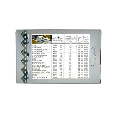STIHL 3636 002 0055/63PM55E 0.375 in. x 0.050-Gauge 55 Drive Links Chainsaw Chain