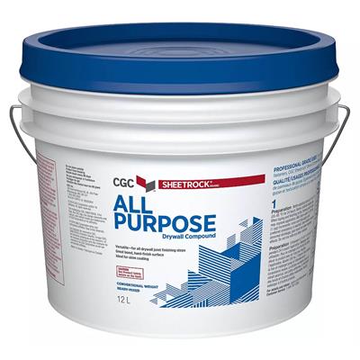 CGC SHEETROCK 12-Litre ALL PURPOSE Conventional Weight Ready-Mixed Drywall Compound