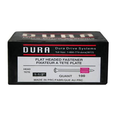 DuraDrive 1-1/2 in. x .300 in. Bright Finish Flat Head Fluted Concrete and Steel Drive Pins (100-Pack)