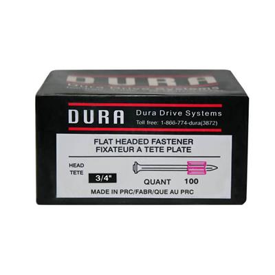 DuraDrive 3/4 in. x .300 in. Bright Finish Flat Head Fluted Concrete and Steel Drive Pins (100-Pack)