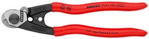 Knipex 95 61 190 SBA 7-1/2 in. Multi-Component Covers Wire Rope Cutting Pliers