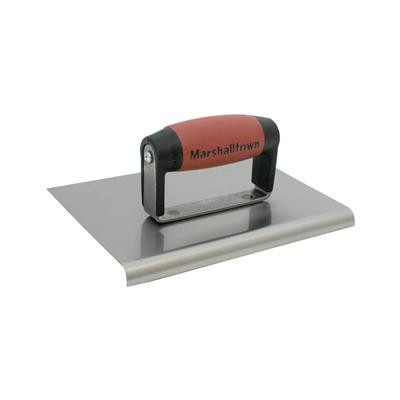 MARSHALLTOWN 14228 6 in. x 6 in. x 1/8 in. Radius Stainless Steel Straight End Hand Edger