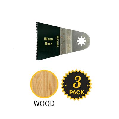 FEIN 63502127270 2-1/2 in. x 2 in. STARLOCK PLUS E-Cut Precision HCS Wood Oscillating Multi-Tool Saw Blade (3-Pack)