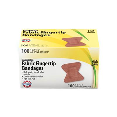 Wasip F1513760 1-3/4 in. x 2 in. First Aid Heavy Weight Fingertip Adhesive Bandages (100-Pack)