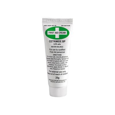 Wasip F3001125 25g First Aid Cetrimide Anti-Septic and Burn Cream