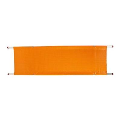 Wasip F6051401/F6055701 Orange Double Fold Aluminum Pole Stretcher with Nylon Support Bed