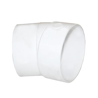 Royal Pipe 4 in. PVC 22-1/2-Degree Elbow, Spigot x Hub