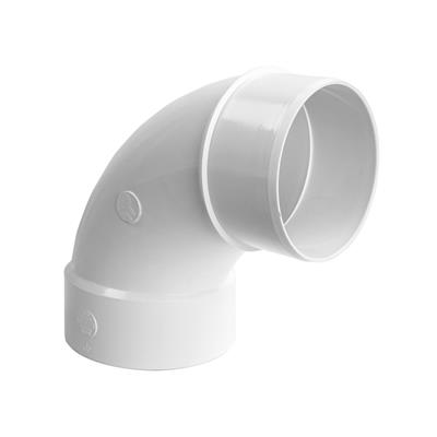 Royal Pipe 4 in. PVC 90-Degree Long Turn Elbow, Spigot x Hub