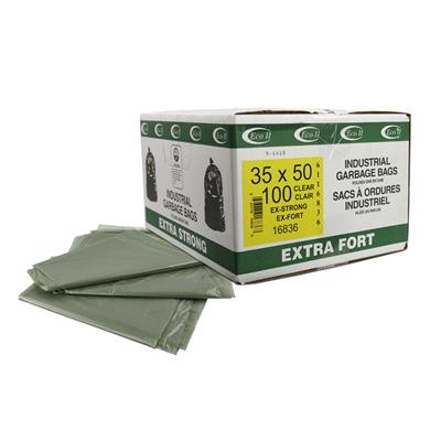 Eco II 35 in. x 50 in. Clear Garbage Bag (100-Pack)