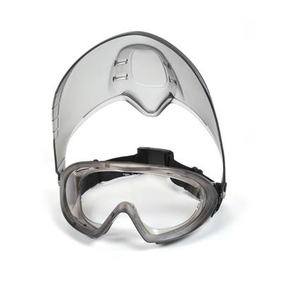 Pyramex GG504TSHIELD CAPSTONE SHIELD Clear H2X Anti-Fog Lens Goggles with Impact Protection Face Shield