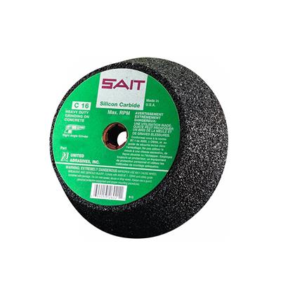 SAIT 26024 6 in. x 2 in. x 5/8-11 in. C16 Metal Backed Tough Grinding Cup Stone