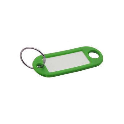 Canaropa Green Plastic Key Identification or Label Holder Tags with Split Ring (100-Pack)