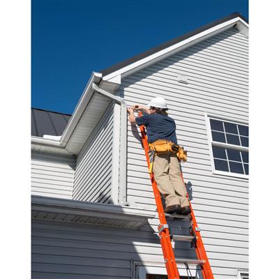 LOUISVILLE FE3228 28 ft. Fibreglass Multi-Section Extension Ladder with 300 lb. Load Capacity Type IA Duty Rating