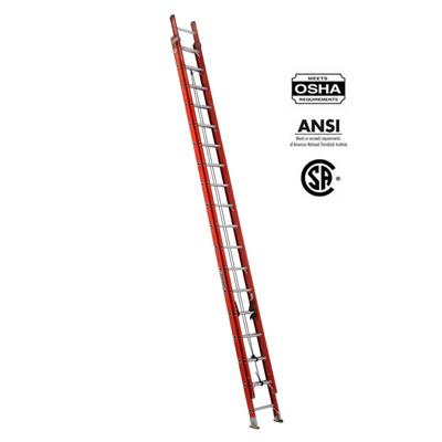 LOUISVILLE FE3236 36 ft. Fibreglass Multi-Section Extension Ladder with 300 lb. Load Capacity Type IA Duty Rating