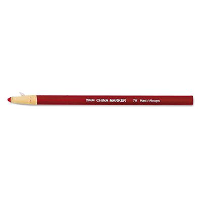 DIXON 00079 Red PHANO Peel-Off China Smooth-Surface Marker Pencil (12-Pack)