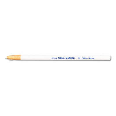 DIXON 00092 White PHANO Peel-Off China Smooth-Surface Marker Pencil (12-Pack)