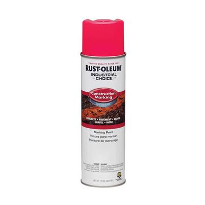 Rust-Oleum 264702 17 oz. M1400 Fluorescent Pink Water-Based Upside-Down Construction Marking Spray Paint
